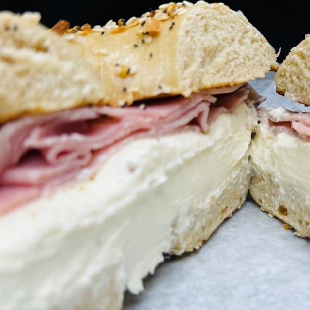 Ham & Cream Cheese Bagel.