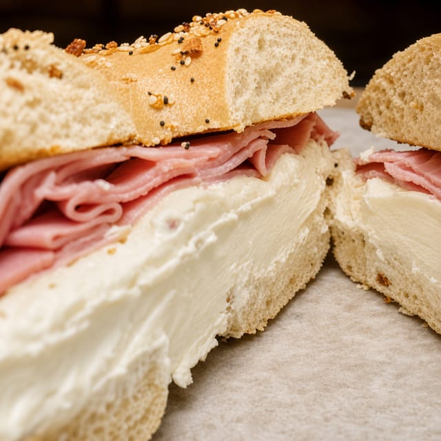 Ham & Cream Cheese Bagel.