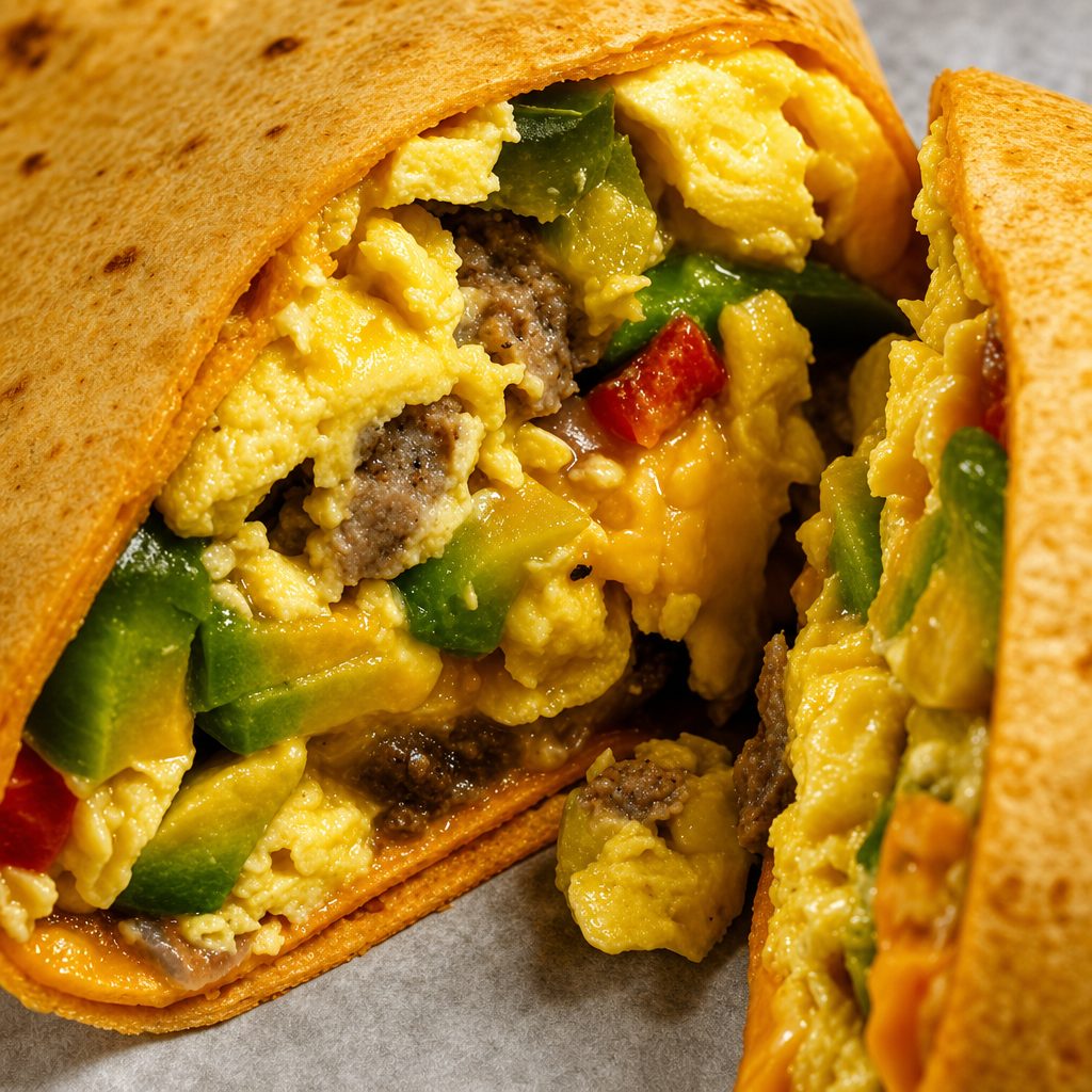 Spicy Breakfast Burrito.